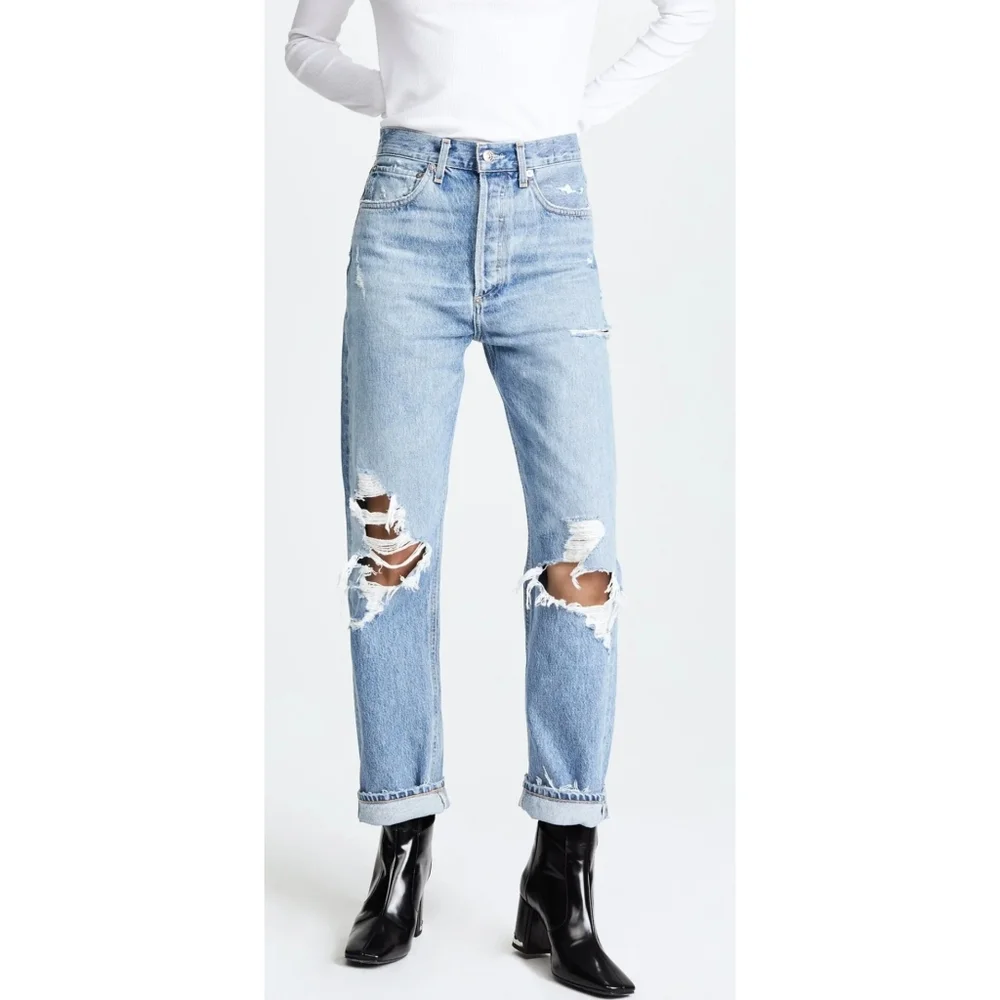 Agolde NWT 90's Mid Rise Wide Leg Loose Fit Jeans Size 32 Color Fall Out - Picture 6 of 16
